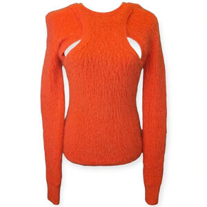 New Isabel Marant Cut Out Sweater Orange Mohair Trendy Influencer XL